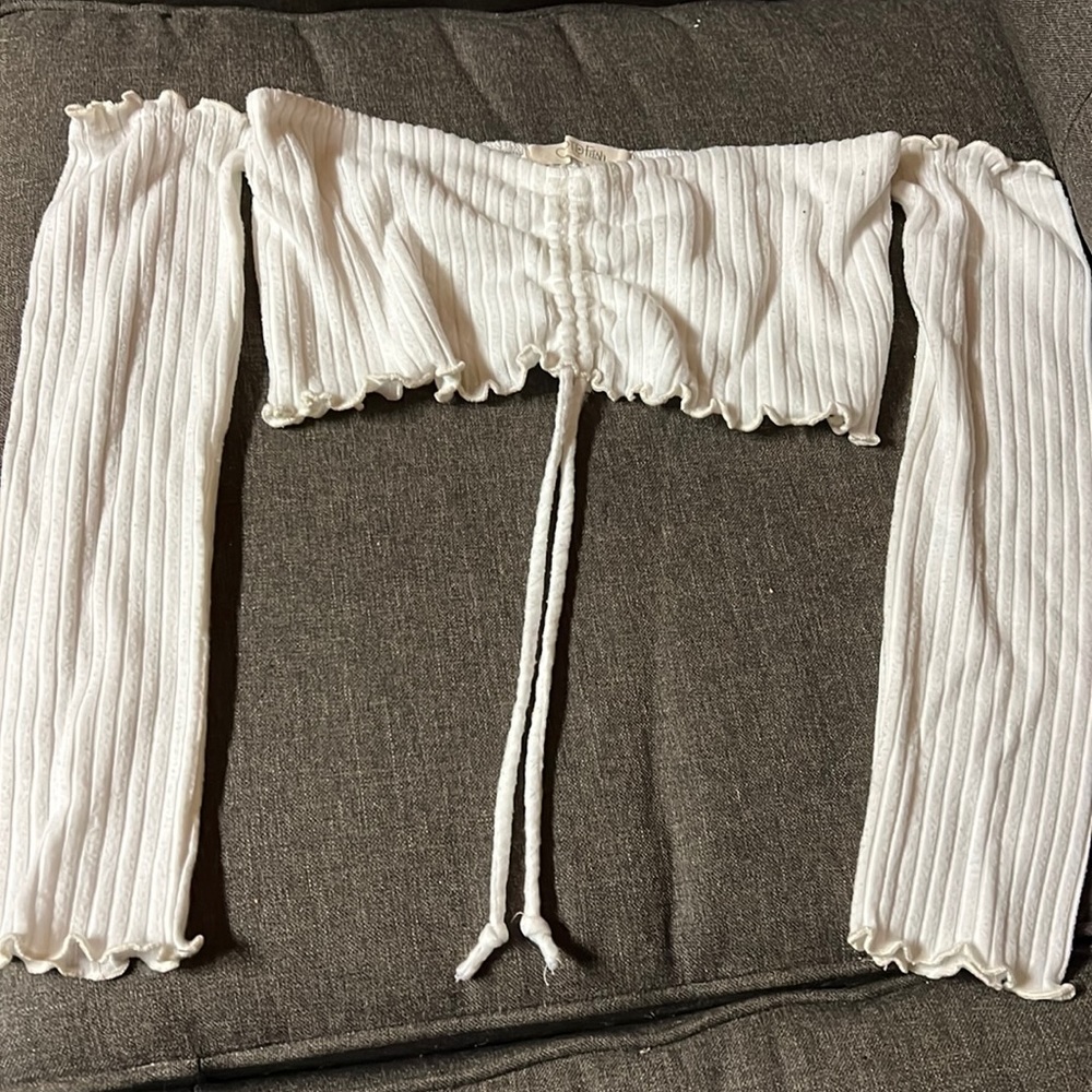 White crop top